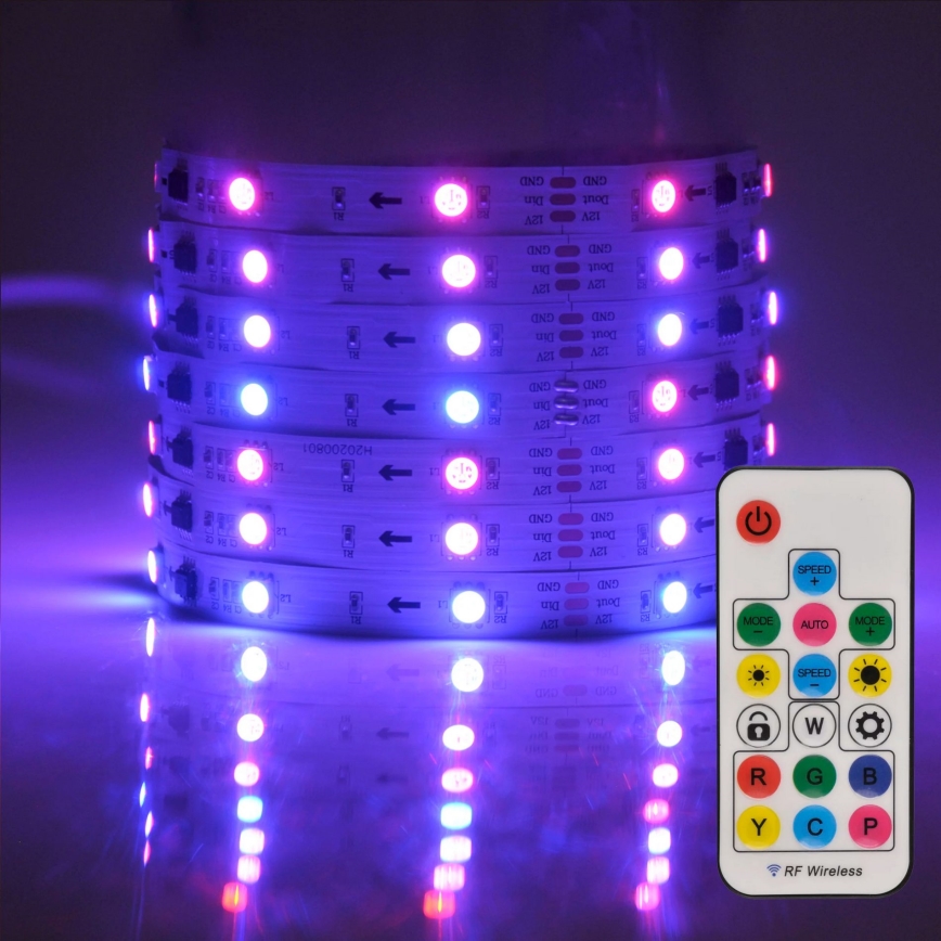 LED RGB Dimbar ljusslinga MAGIC 2 m LED/12W/230V + Fjärrstyrd