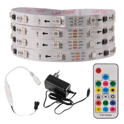 LED RGB Dimbar ljusslinga MAGIC 2 m LED/12W/230V + Fjärrstyrd