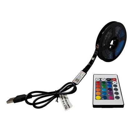 LED RGB Dimbar remsa LED/6W/5V USB 2 m + fjärrkontroll