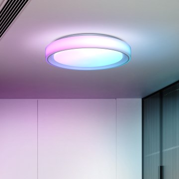 LED RGB dimbar taklampa FLOCO LED/30W/230V 3000-6500K + RGB/6W diameter 40cm + fjärrkontroll