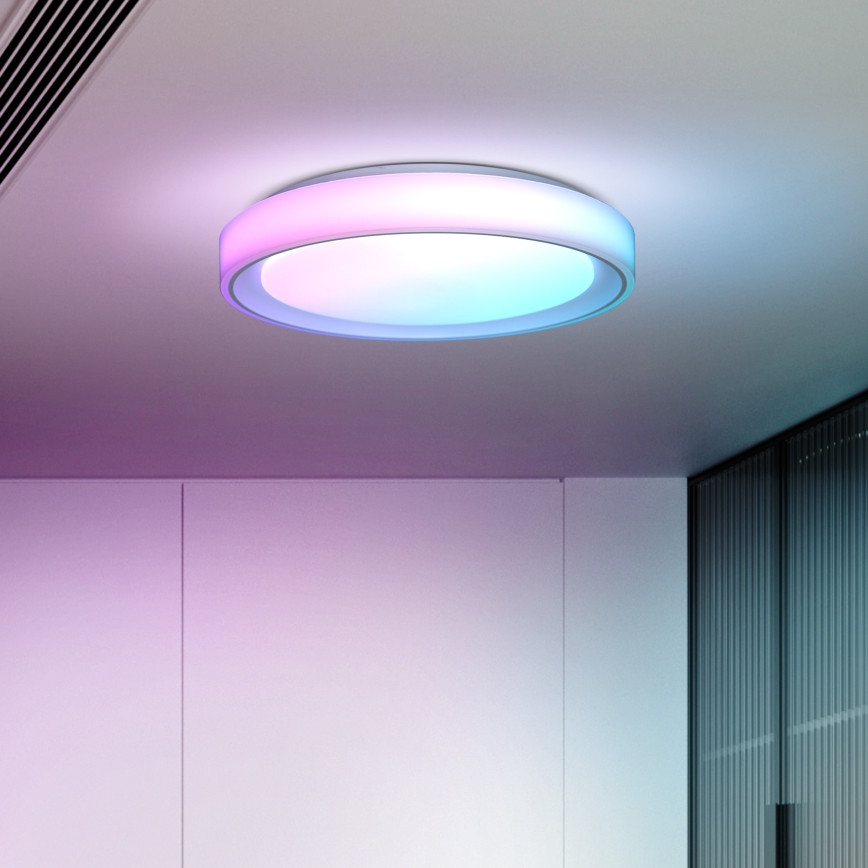 LED RGB dimbar taklampa FLOCO LED/30W/230V 3000-6500K + RGB/6W diameter 40cm + fjärrkontroll