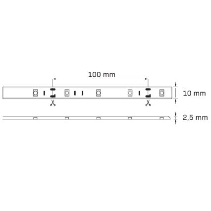 LED RGB Dimbar utomhus ljusslinga 5m LED/14W/12V IP65