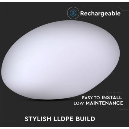 LED RGB Dimbar Utomhuslampa LED/1W/230V 28cm IP67 + Fjärrstyrd
