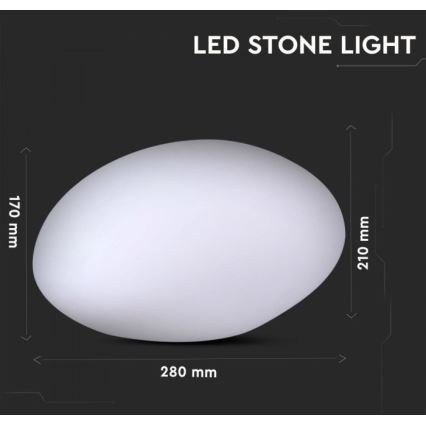 LED RGB Dimbar Utomhuslampa LED/1W/230V 28cm IP67 + Fjärrstyrd