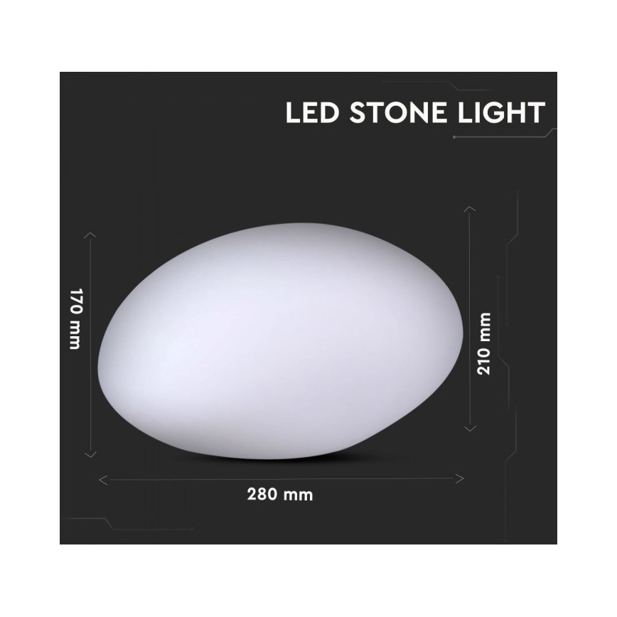 LED RGB Dimbar Utomhuslampa LED/1W/230V 28cm IP67 + Fjärrstyrd