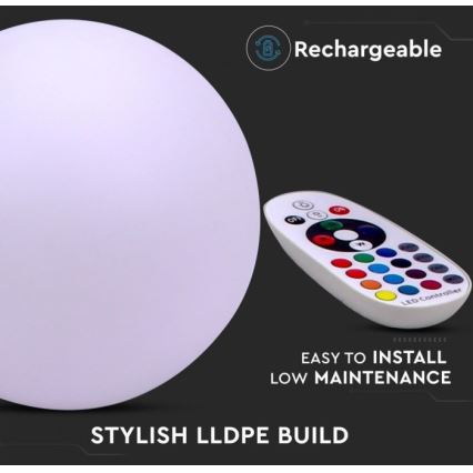 LED RGB Dimbar Utomhuslampa LED/1W/230V 30cm IP67
