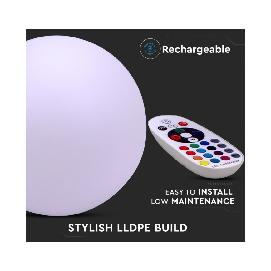 LED RGB Dimbar Utomhuslampa LED/1W/230V 30cm IP67