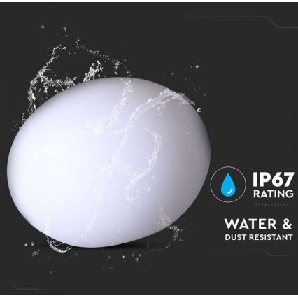 LED RGB Dimbara utomhuslampan LED/1W/5V 1000 mAh 20 cm IP67 + fjärrkontroll