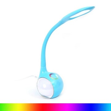 LED RGB Dimbara bordslampa LED/7W/230V blå