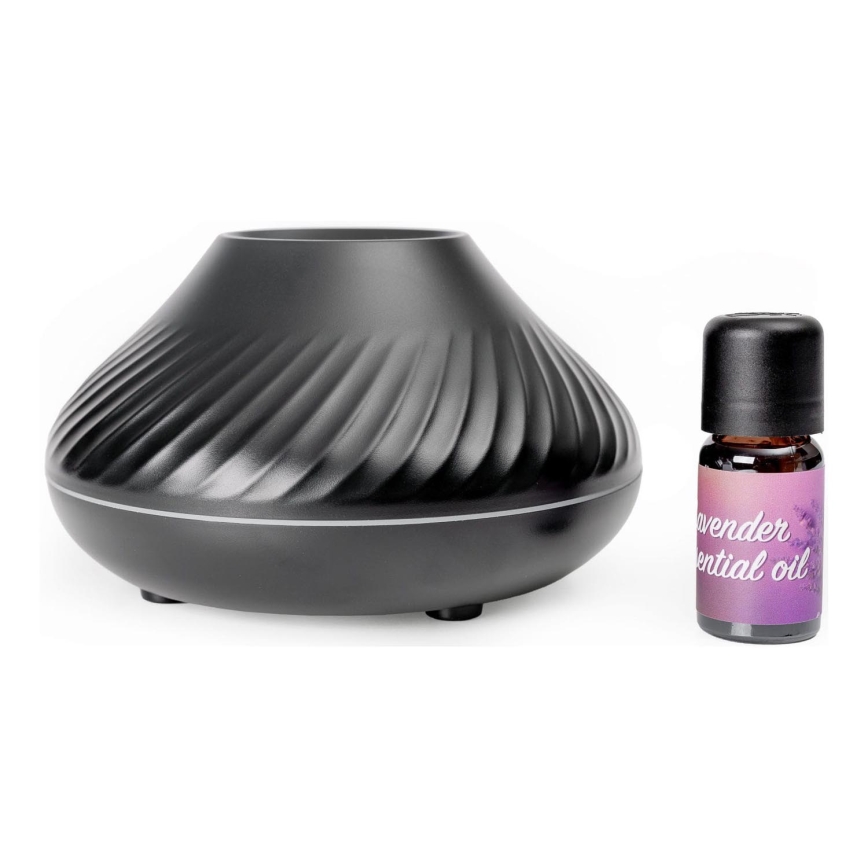 LED RGB Doftspridare med flamimitation LED/6,5W/5V 130ml svart