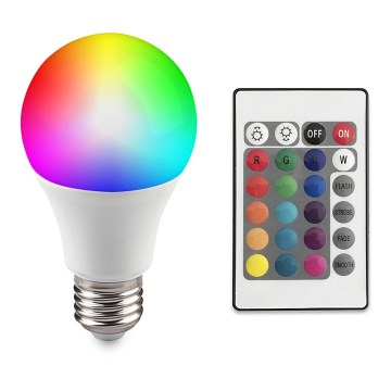 LED RGB Glödlampa E27/6W/230V Dimbar 3000K