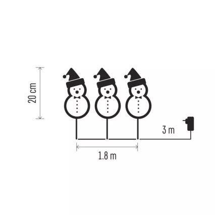 LED RGB Jul utomhus dekoration LED/5W/5/230V IP44
