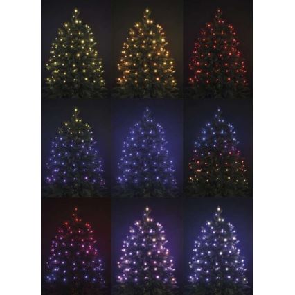 LED RGB Jul utomhusslinga 160xLED/72 funktioner 19m IP44 + fjärrkontroll 