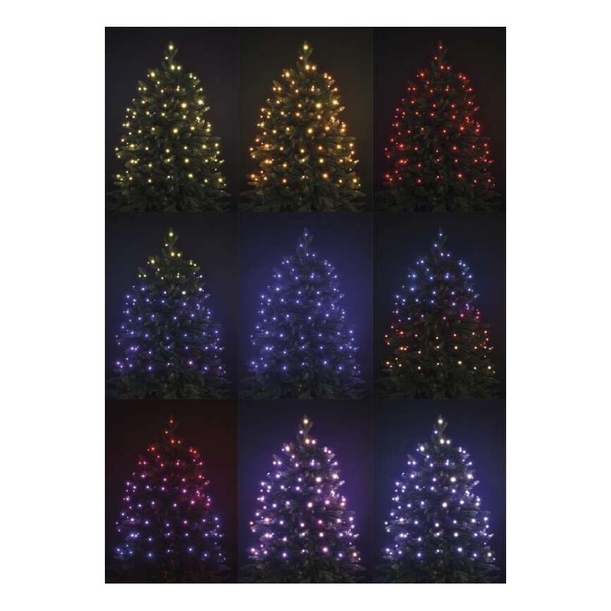 LED RGB Jul utomhusslinga 160xLED/72 funktioner 19m IP44 + fjärrkontroll 