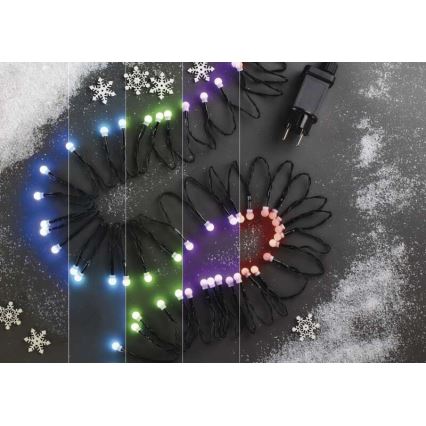 LED RGB Jul utomhusslinga 96xLED/64 funktioner 15m IP44 + fjärrkontroll 
