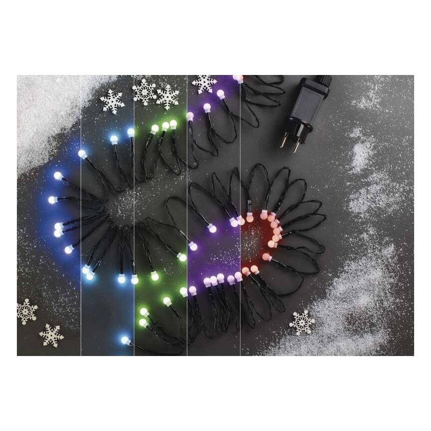LED RGB Jul utomhusslinga 96xLED/64 funktioner 15m IP44 + fjärrkontroll 