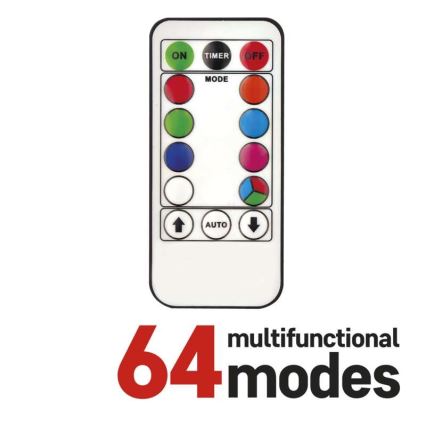 LED RGB Jul utomhusslinga 96xLED/64 funktioner 15m IP44 + fjärrkontroll 
