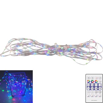 LED RGB Julkedja LED/10W/5V 10 m USB + fjärrkontroll