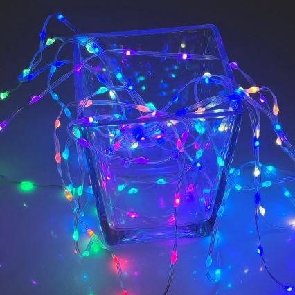 LED RGB Julkedja LED/10W/5V 10 m USB + fjärrkontroll