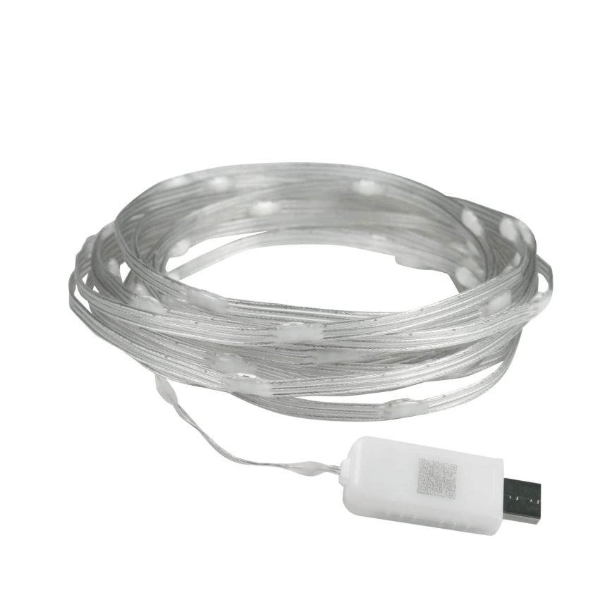 LED RGB Julkedja LED/10W/5V 10 m USB + fjärrkontroll