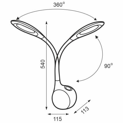 LED RGB ljusreglerad  touch bordslampa  EMILY LED/7W/230V