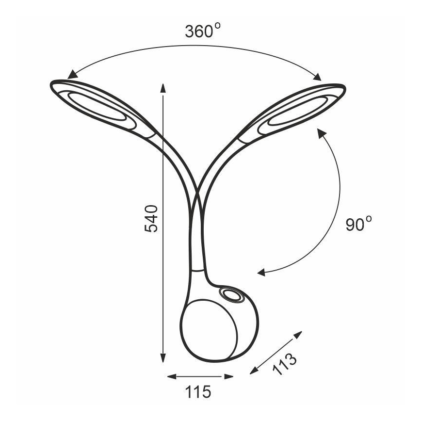 LED RGB ljusreglerad  touch bordslampa  EMILY LED/7W/230V
