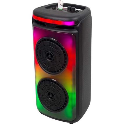 LED RGB Uppladdningsbar högtalare med mikrofon 400W/2400 mAh + fjärrkontroll