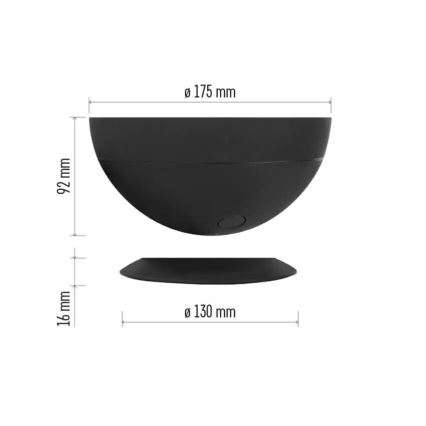 LED RGB Ljusreglerad bordslampa GoSmart LED/7W/230V Wi-Fi svart