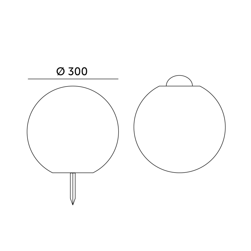 LED RGB Ljusreglerad solcell lampa GARDEN BALL LED/5W/3,7V 3000K IP54 diameter 30 cm + fjärrkontroll