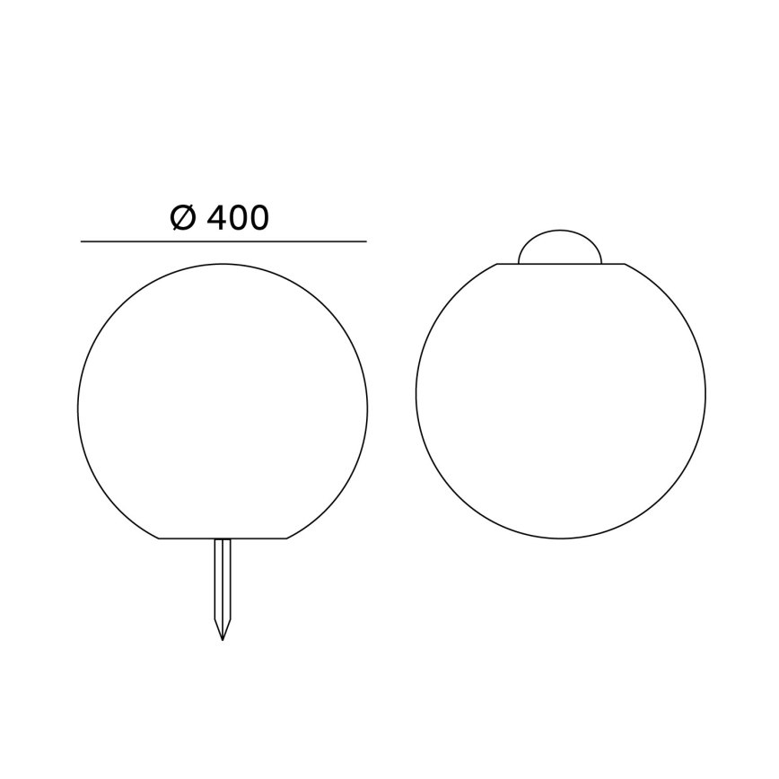 LED RGB Ljusreglerad solcell lampa GARDEN BALL LED/5W/3,7V 3000K IP54 2200 mAh diameter 40 cm + fjärrkontroll