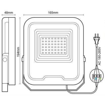 LED RGB Ljusreglerad strålkastare LED/30W/230V 3000K-6500K Wi-Fi Tuya IP65