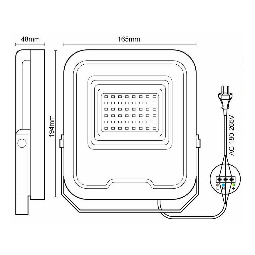 LED RGB Ljusreglerad strålkastare LED/30W/230V 3000K-6500K Wi-Fi Tuya IP65