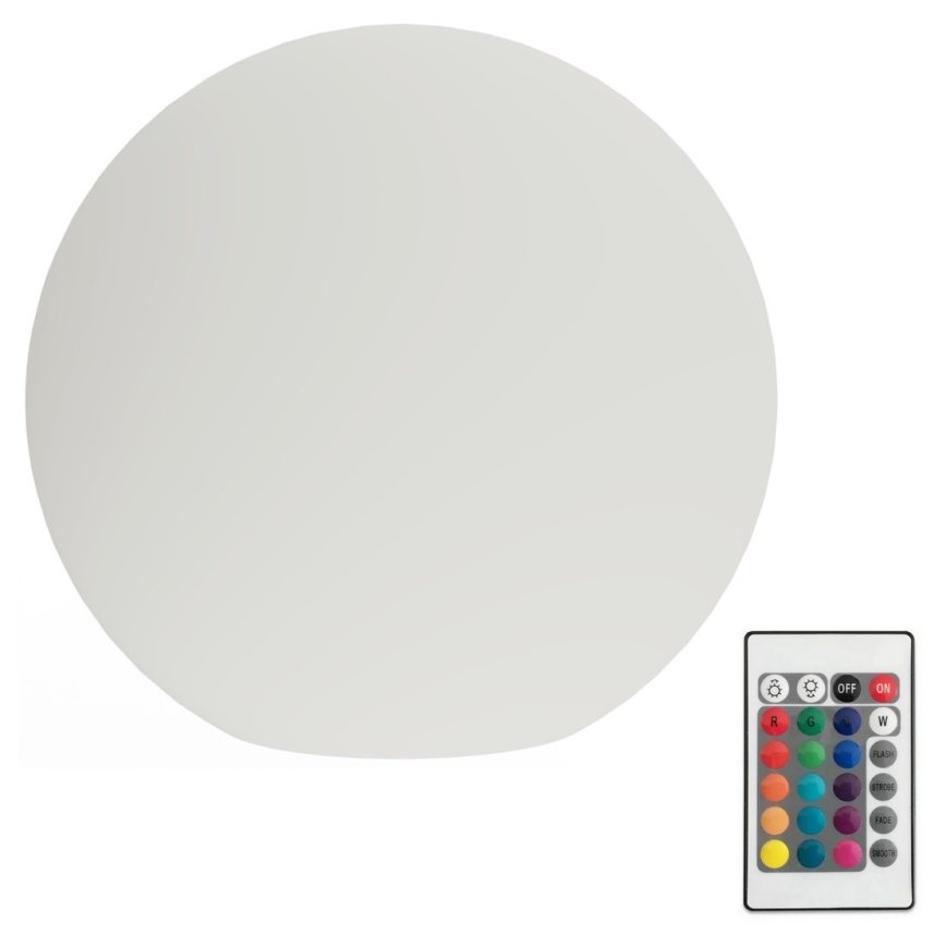 LED RGB Ljusreglerad utomhus lampa GLOBO 1xE27/8,5W/230V diameter 60 cm IP44 + fjärrkontroll