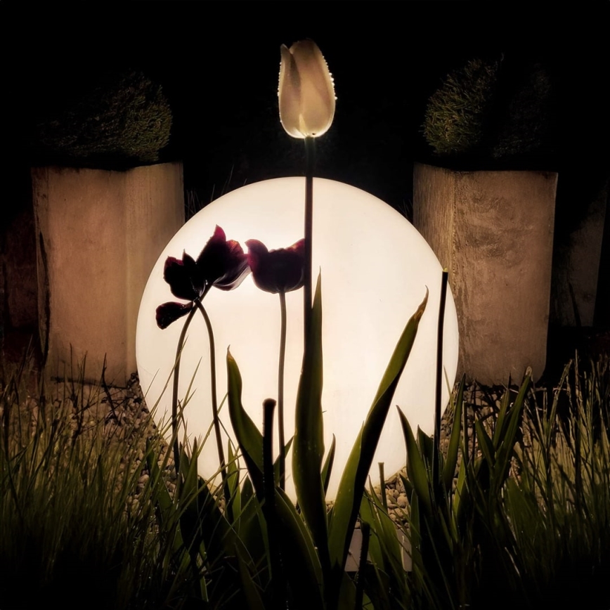 LED RGB Ljusreglerad utomhus lampa GLOBO 1xE27/8,5W/230V diameter 60 cm IP44 + fjärrkontroll