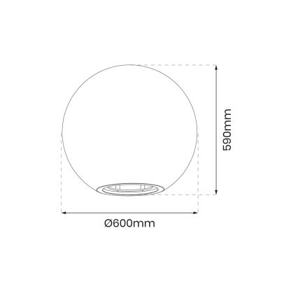 LED RGB Ljusreglerad utomhus lampa GLOBO 1xE27/8,5W/230V diameter 60 cm IP44 + fjärrkontroll