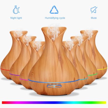 LED RGB Luftfuktare och luftjoniserare 400 ml