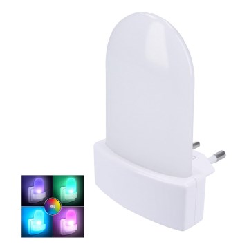 LED RGB Orientation socket belysning med en dusk sensor LED/0,5W/230V