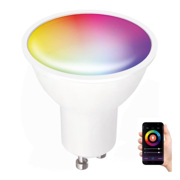 LED RGB Smart dimbar glödlampa GU10/5W/230V 2700-6500K Wi-Fi Tuya
