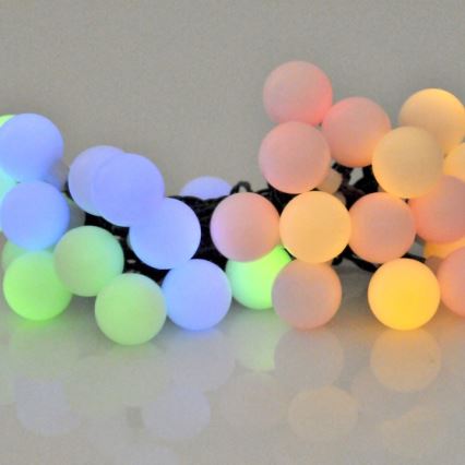 LED RGB Solcell kedja PARTY 30xLED/1,2V 400 mAh 3,9 m IP44