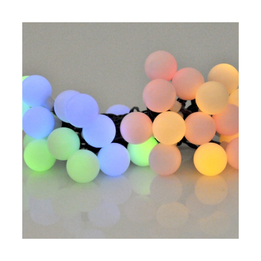 LED RGB Solcell kedja PARTY 30xLED/1,2V 400 mAh 3,9 m IP44