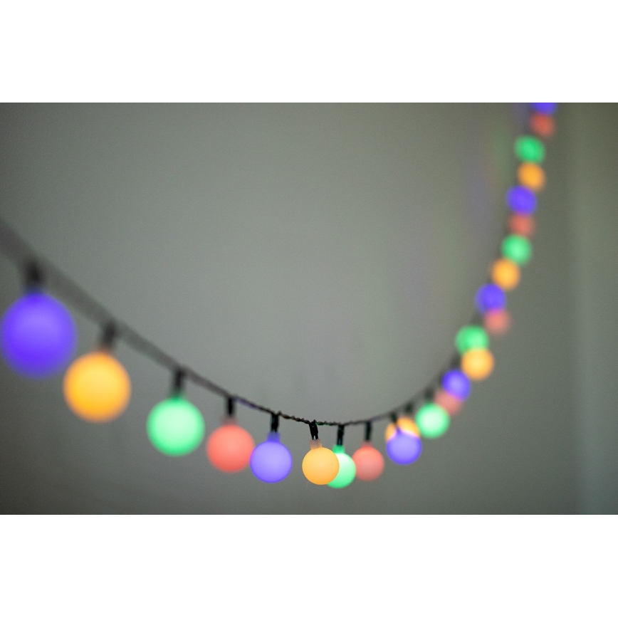 LED RGB Solcell kedja PARTY 30xLED/1,2V 400 mAh 3,9 m IP44