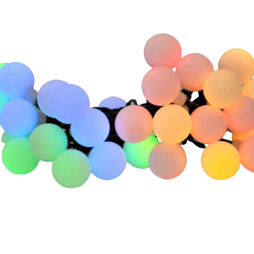 LED RGB Solcell kedja PARTY 30xLED/1,2V 400 mAh 3,9 m IP44
