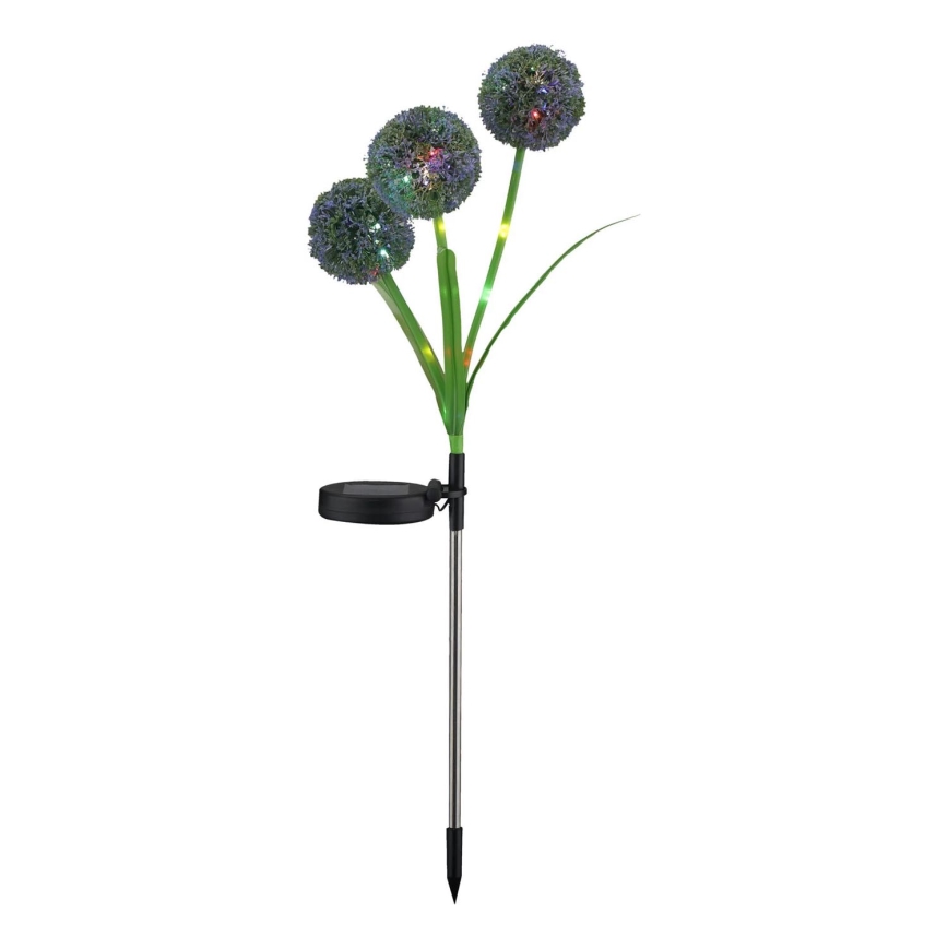 LED RGB solcellsbelysning ALLIUM LED/1,2V 6500 600 mAh IP44 svart