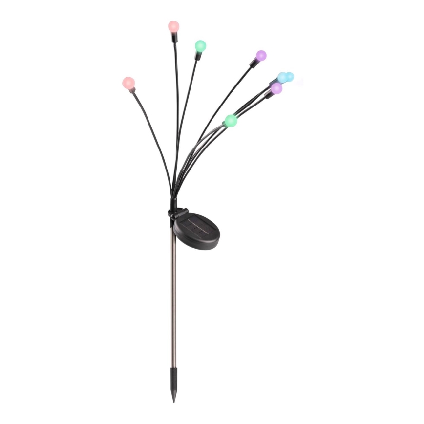 LED RGB solcellsbelysning FIORINI 8xLED/1,2V 600 mAh IP44 svart