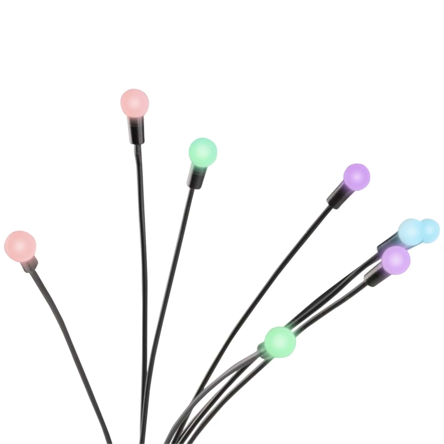 LED RGB solcellsbelysning FIORINI 8xLED/1,2V 600 mAh IP44 svart