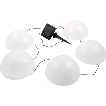 LED RGB solcellsbelysning HEMI LED/0,1W/1,2V 600 mAh IP44 vit