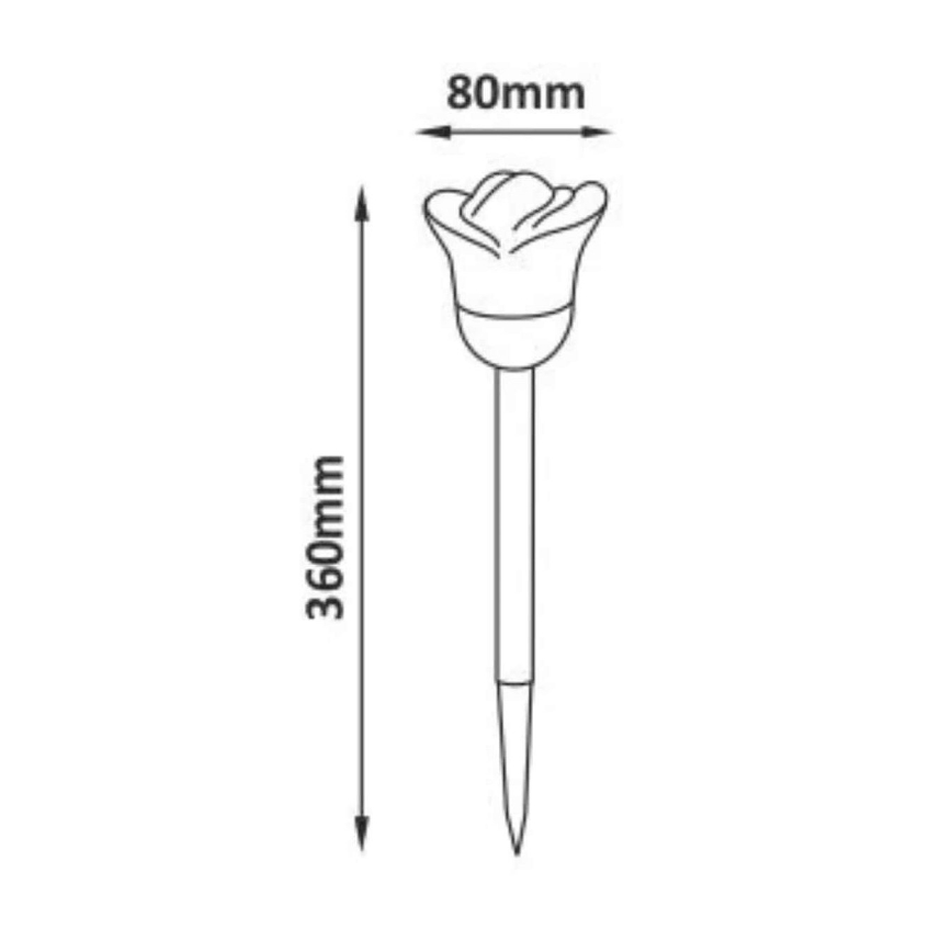 LED RGB solcellsbelysning ROSE LED/1,2V IP44