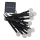 LED RGB solcellslampa 10 x LED / 1,2 V 300 mAh IP44 svart