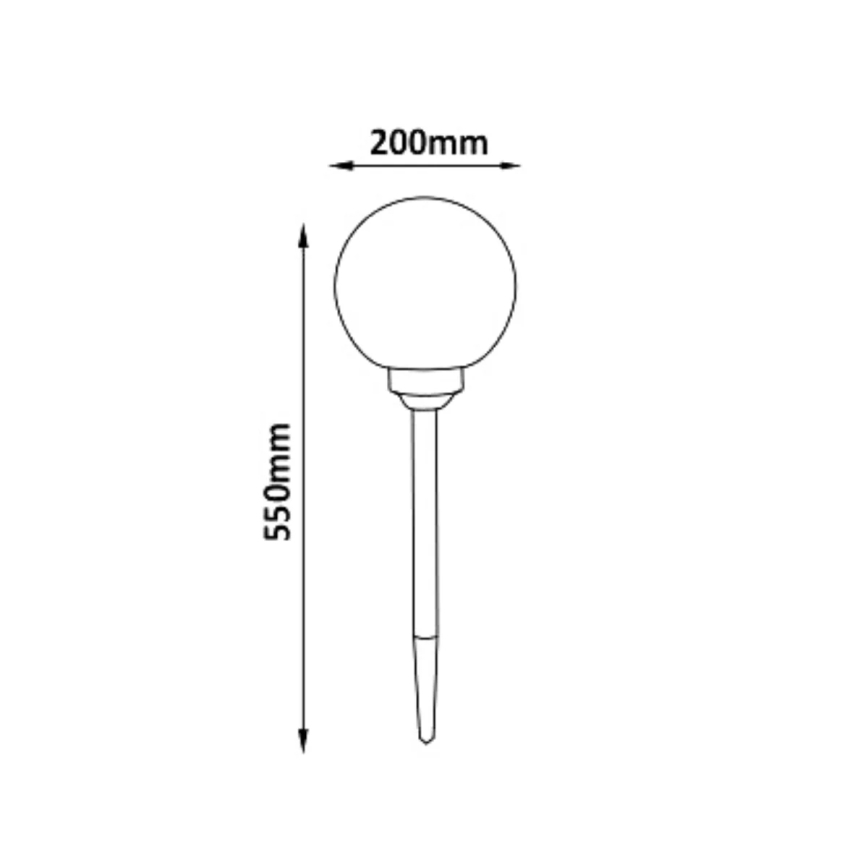 LED RGB solcellslampa LED/0,2W/1,2V 600 mAh IP44
