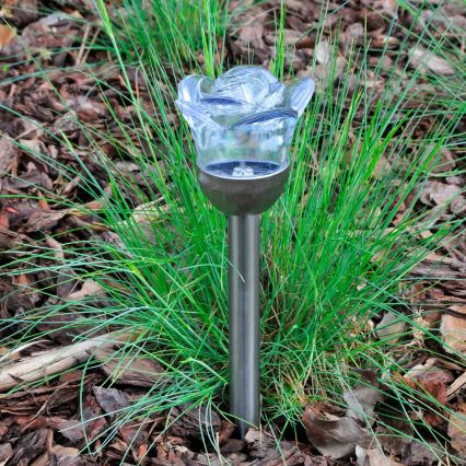 LED RGB Solarlampa ROSE LED/1,2V 100 mAh IP44